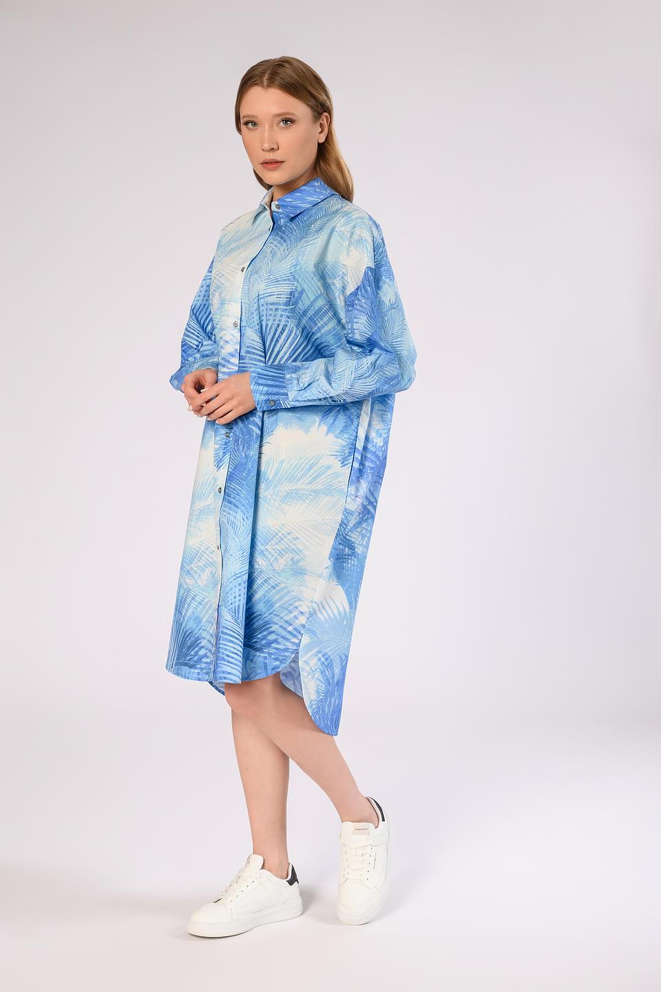 Платье Ice Play с принтом голубой