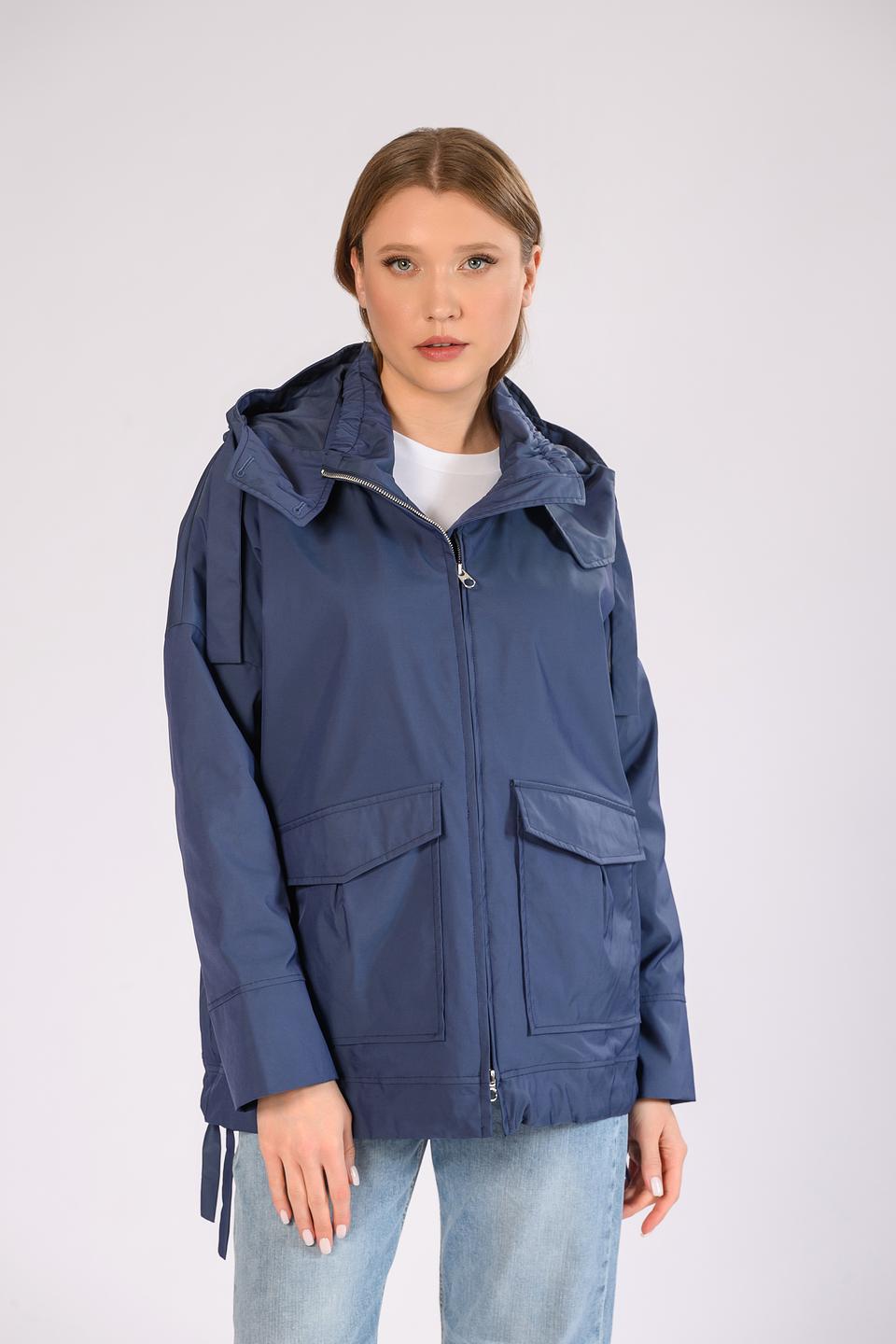 Куртка Milestone синяя с капюшоном