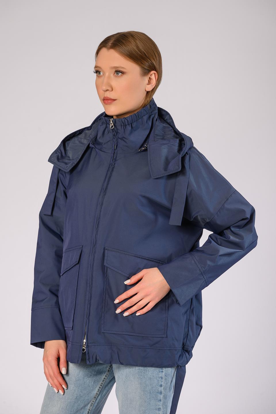 Куртка Milestone синяя с капюшоном