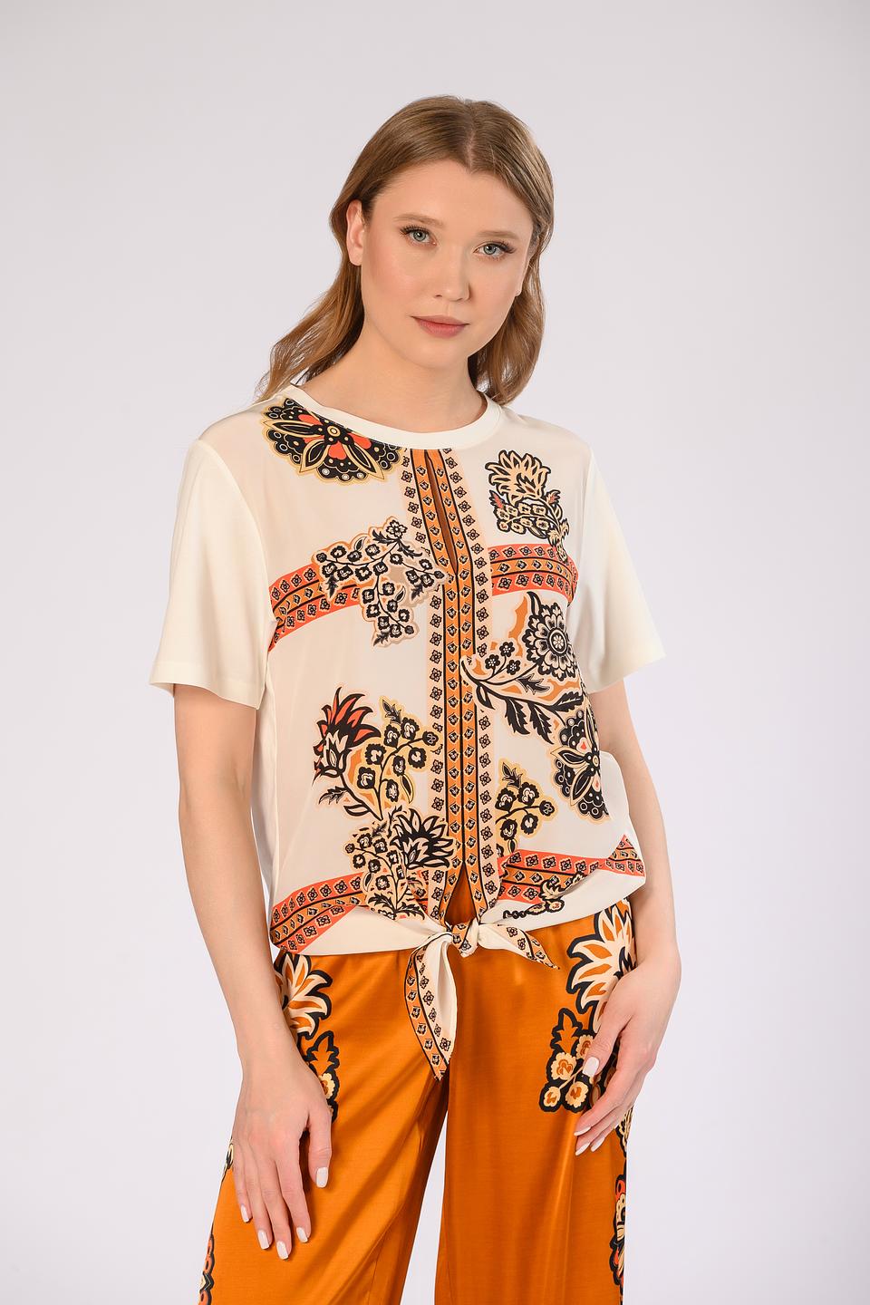 Блуза Marc Cain с цветочным принтом