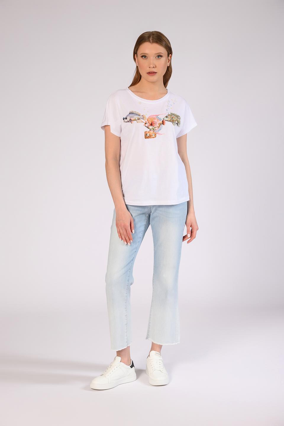 Футболка Marc Cain с принтом рыбок