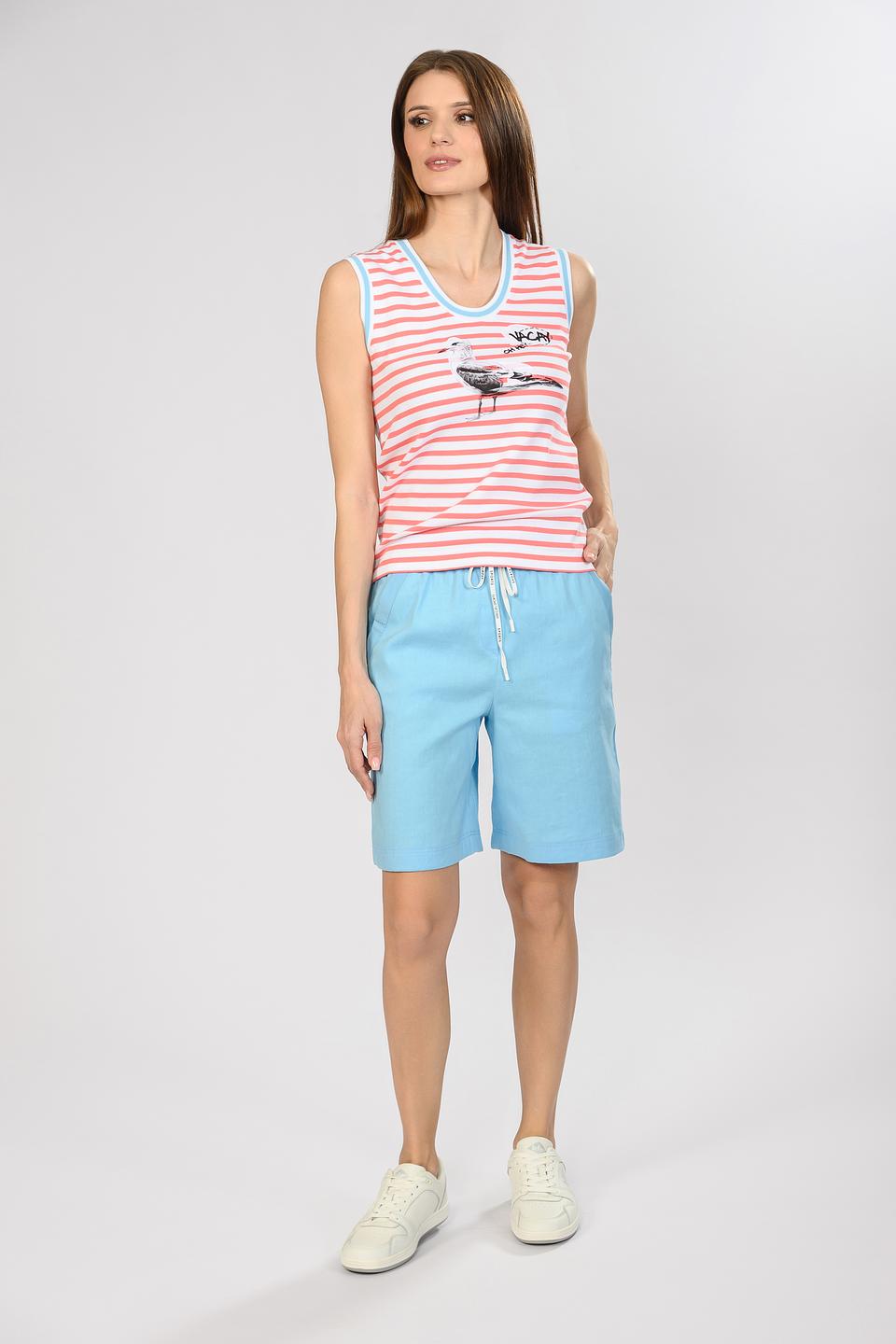 Топ Marc Cain полоска, розовый