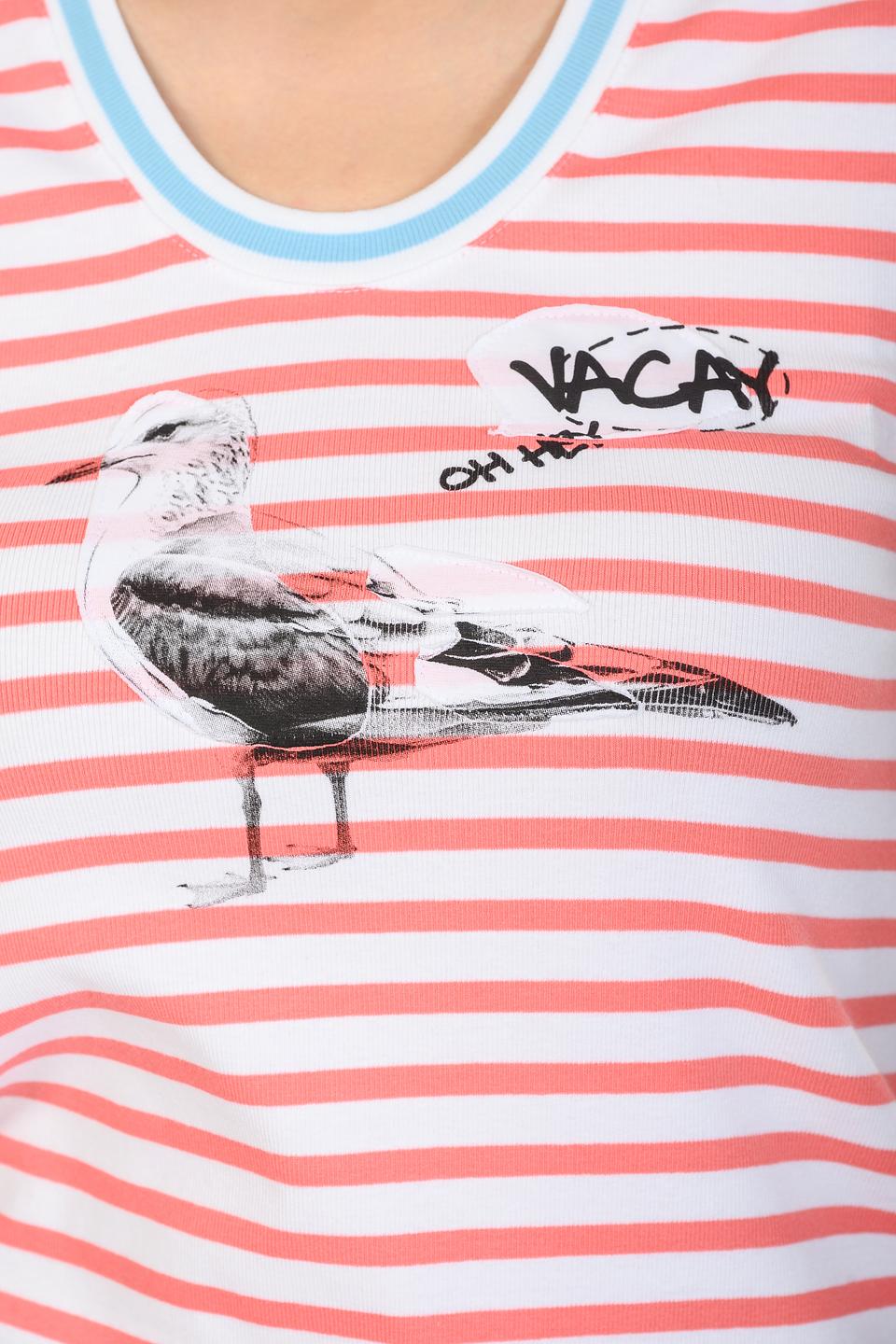 Топ Marc Cain полоска, розовый