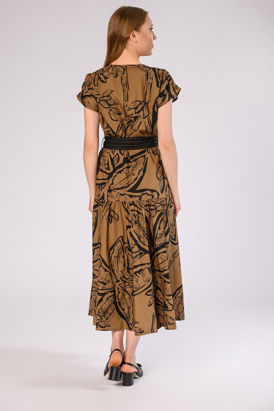 Платье Icona с принтом коричневый