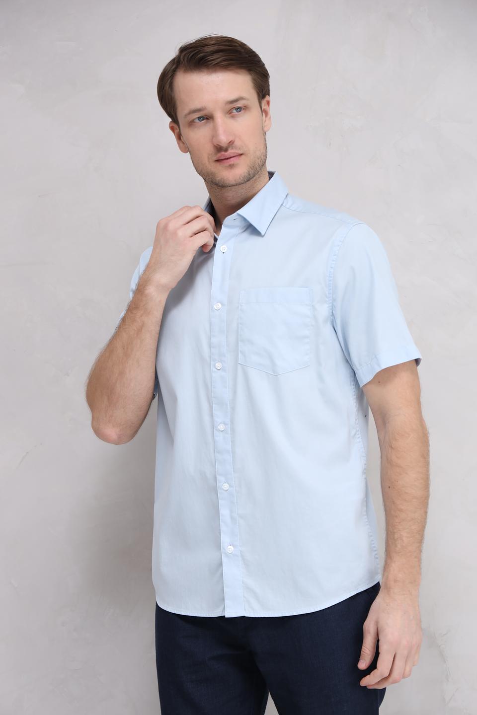 Рубашка кр Tom Tailor голубая