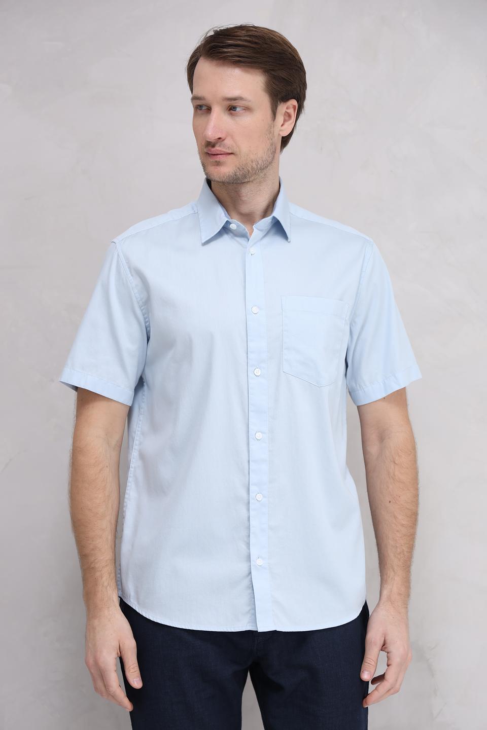 Рубашка кр Tom Tailor голубая