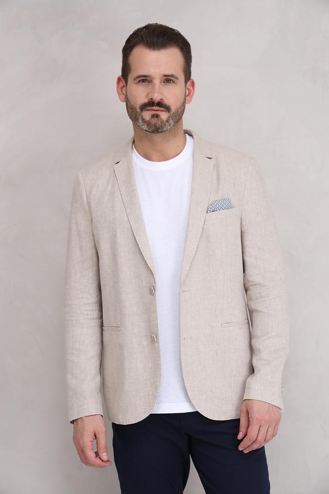 Пиджак Calamar лен бежевый