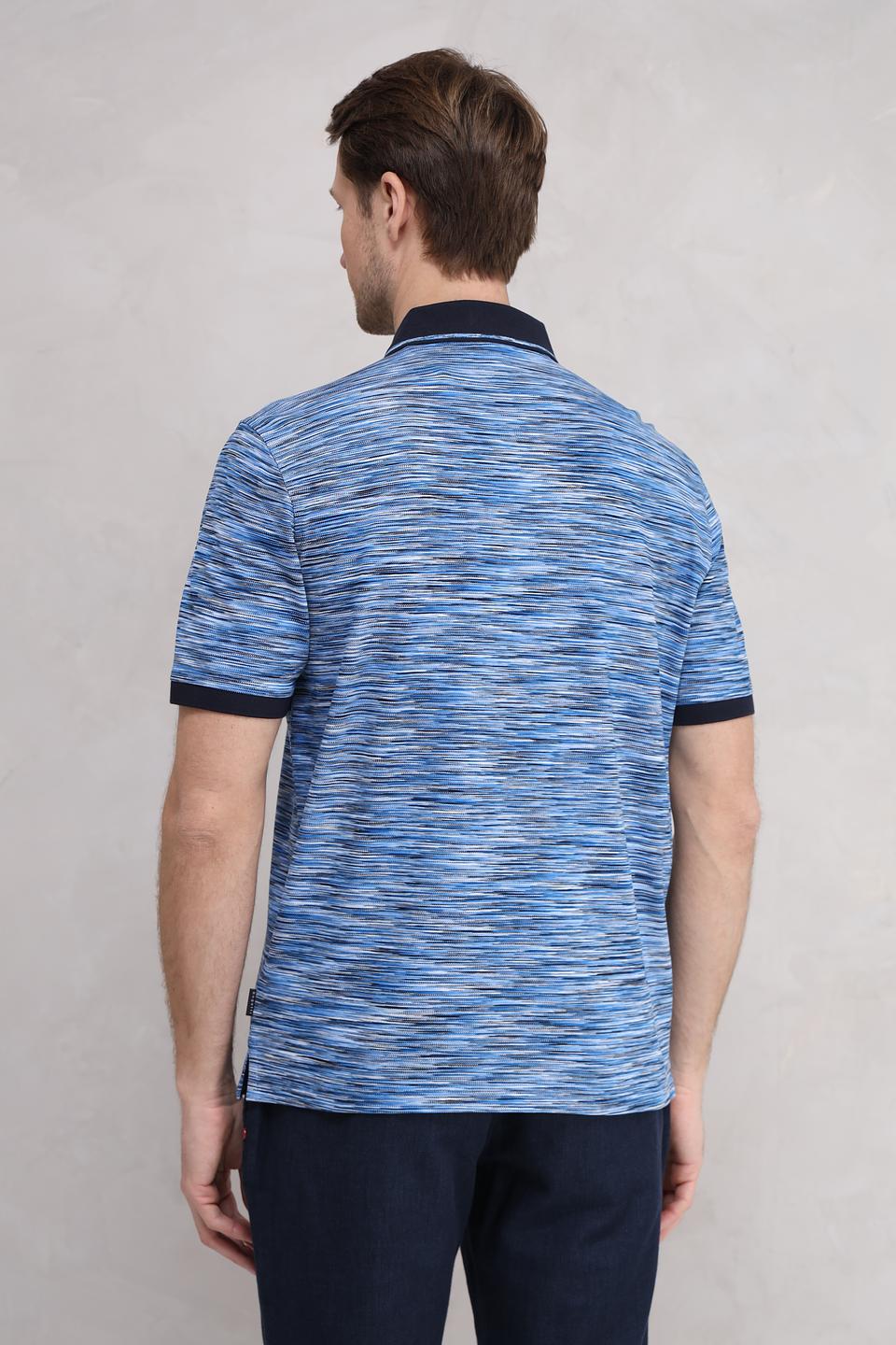 Поло Bugatti в полоску синий