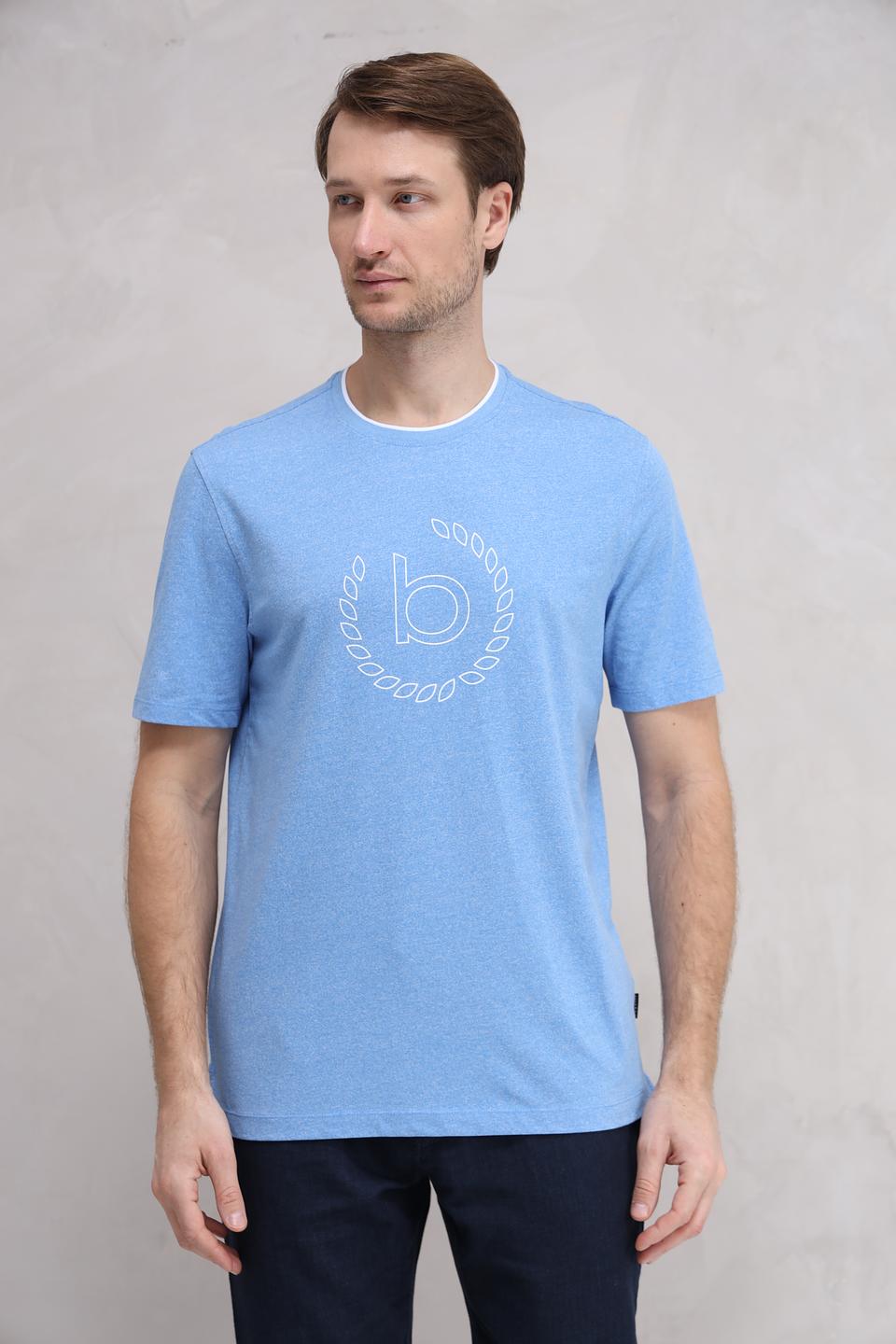 Футболка Bugatti логотип голубой