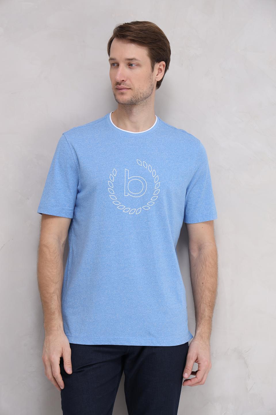 Футболка Bugatti логотип голубой
