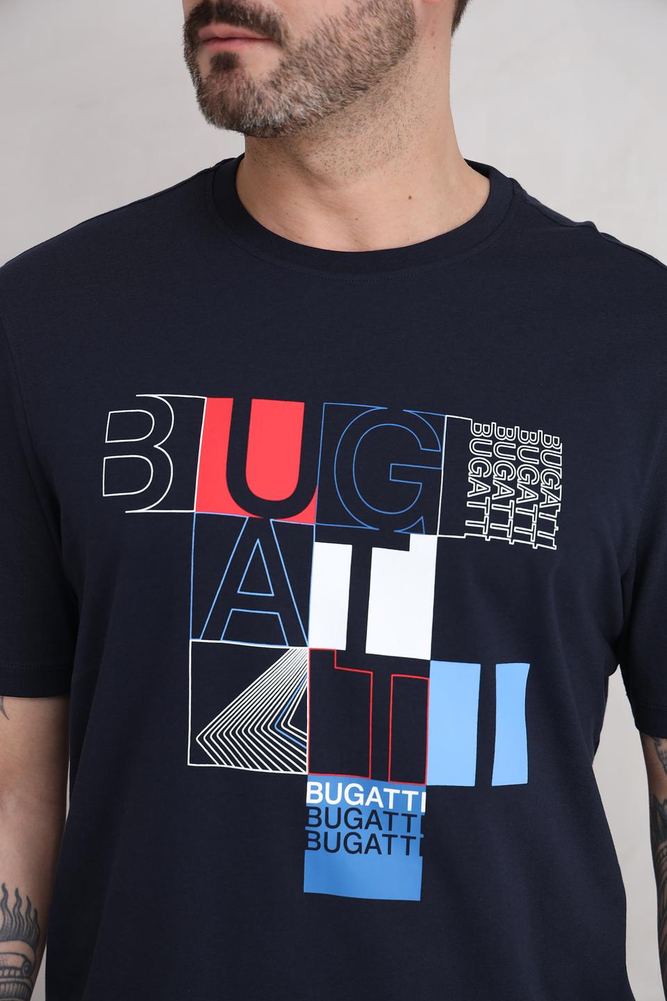 Футболка Bugatti с логотипом синяя