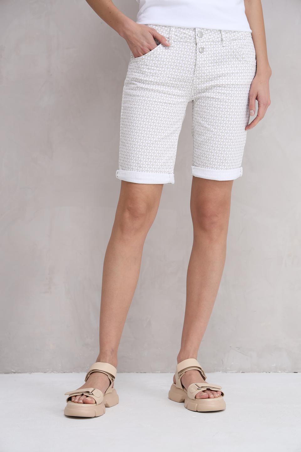 Шорты Time Zone в клетку бежевые