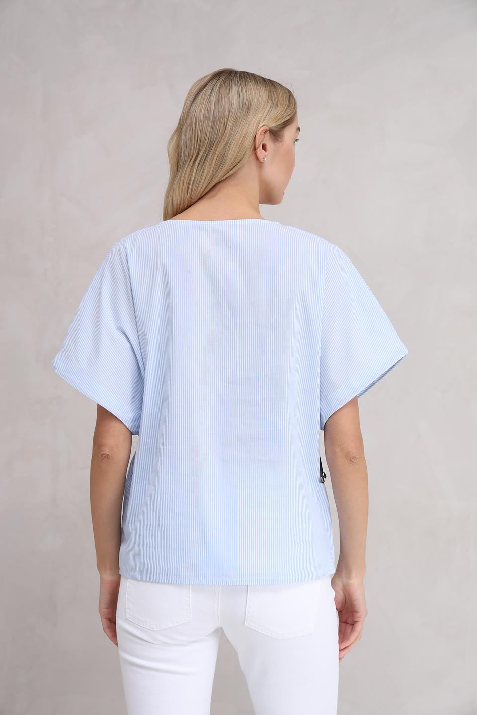 Блуза Margittes в полоску голубую