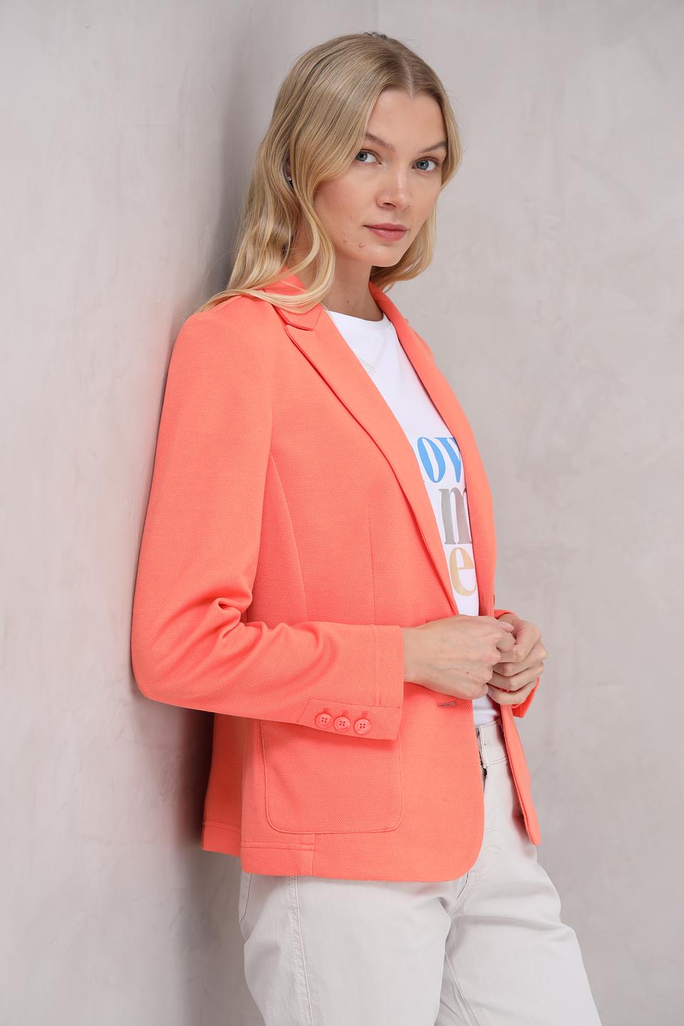 Жакет Olsen приталенный коралловый