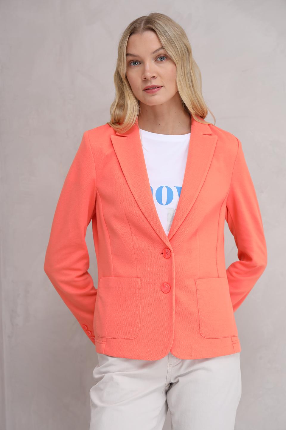 Жакет Olsen приталенный коралловый