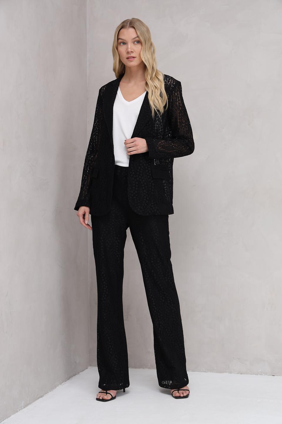 Жакет Marc Aurel чёрный кружевной