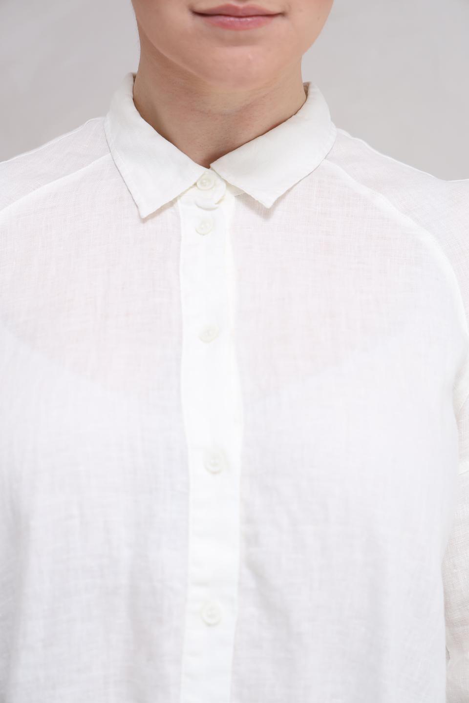 Рубашка Lebek из льна белая