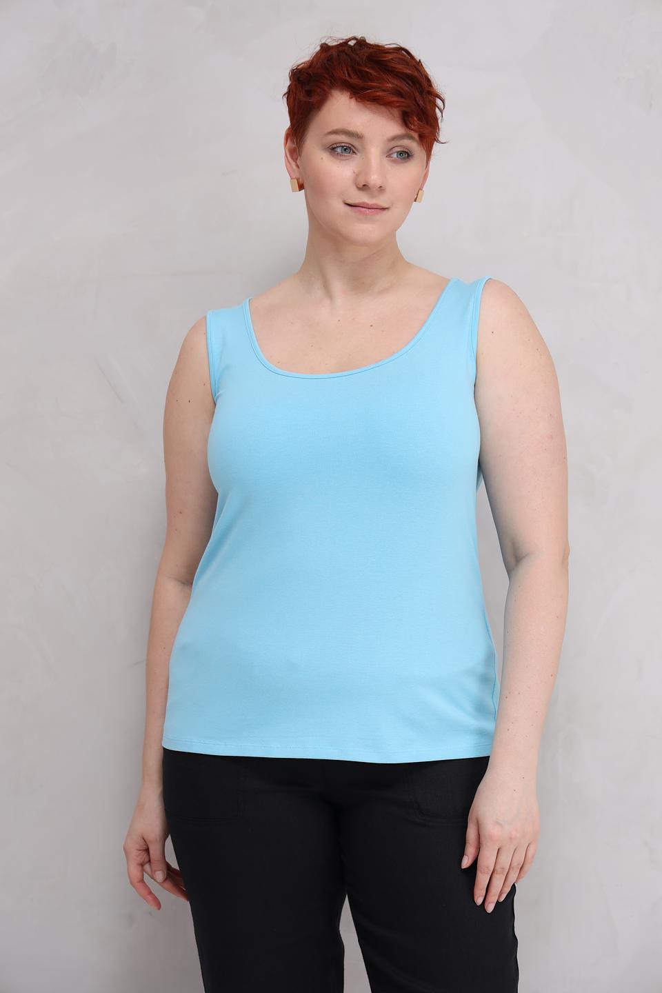 Топ Lebek базовый голубой