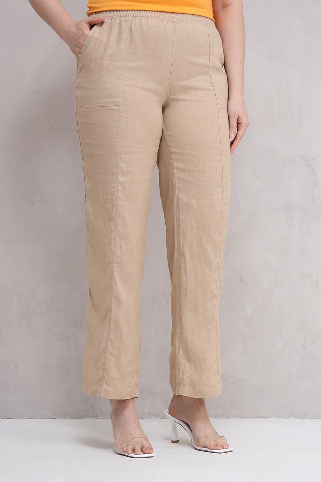 Брюки Lebek льняные бежевые