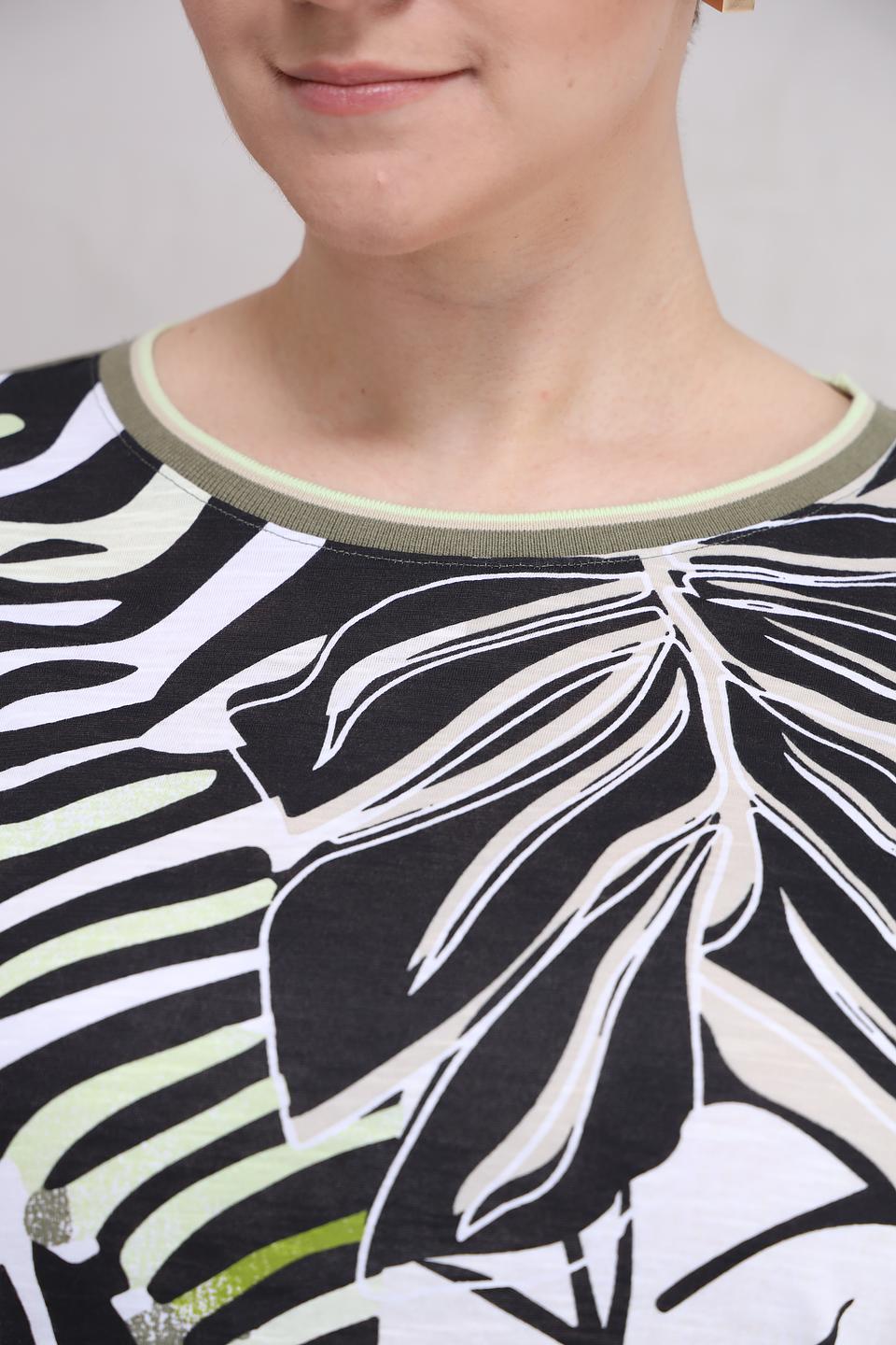 Блуза Olsen с принтом тропические листья