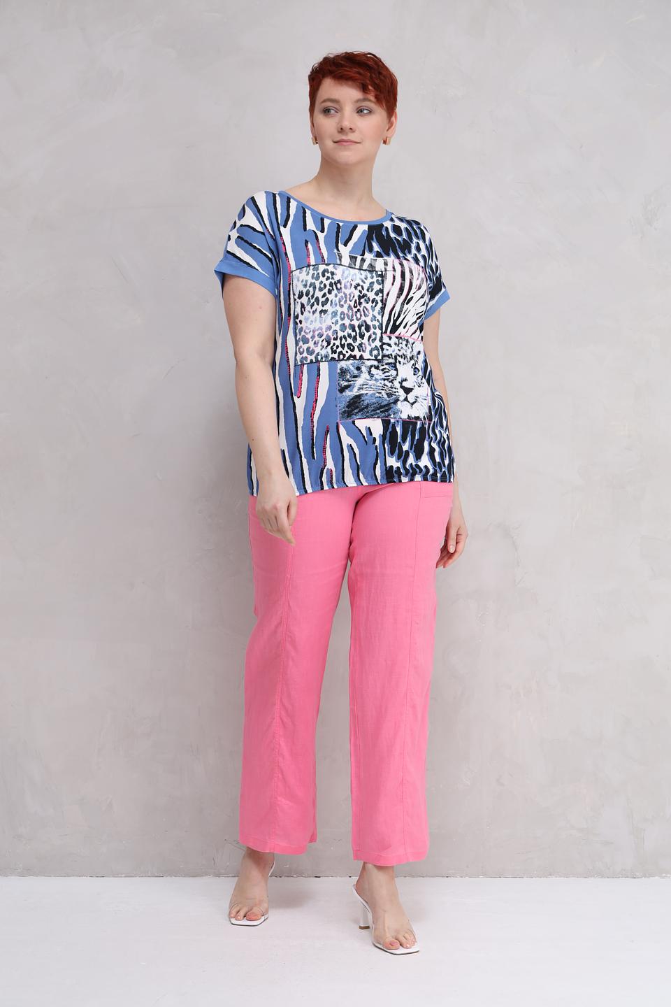 Футболка Lebek с принтом зебра