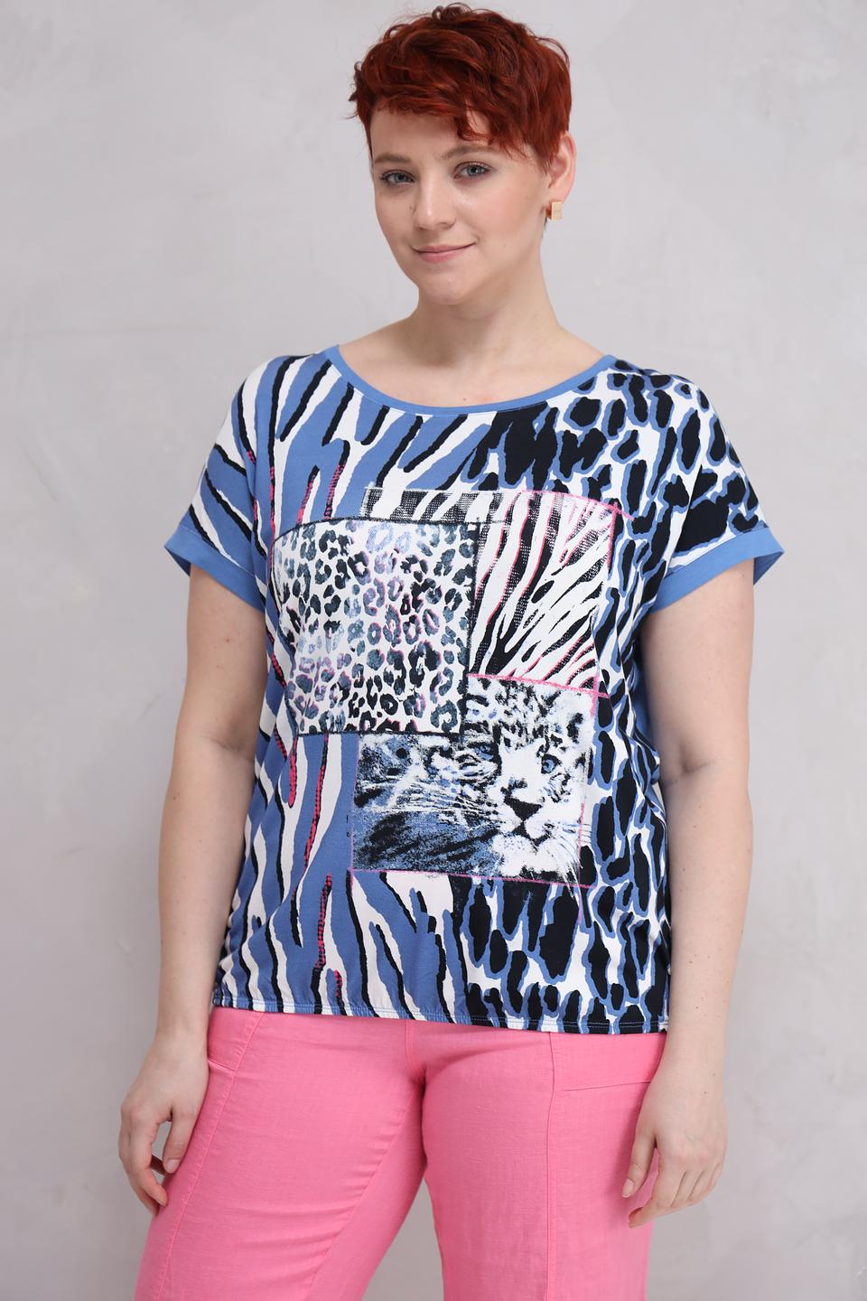 Футболка Lebek с принтом зебра