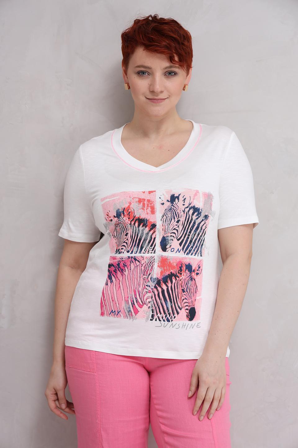 Футболка Lebek с принтом зебр