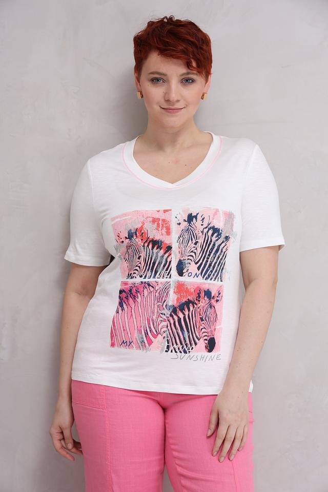 Футболка Lebek с принтом зебр
