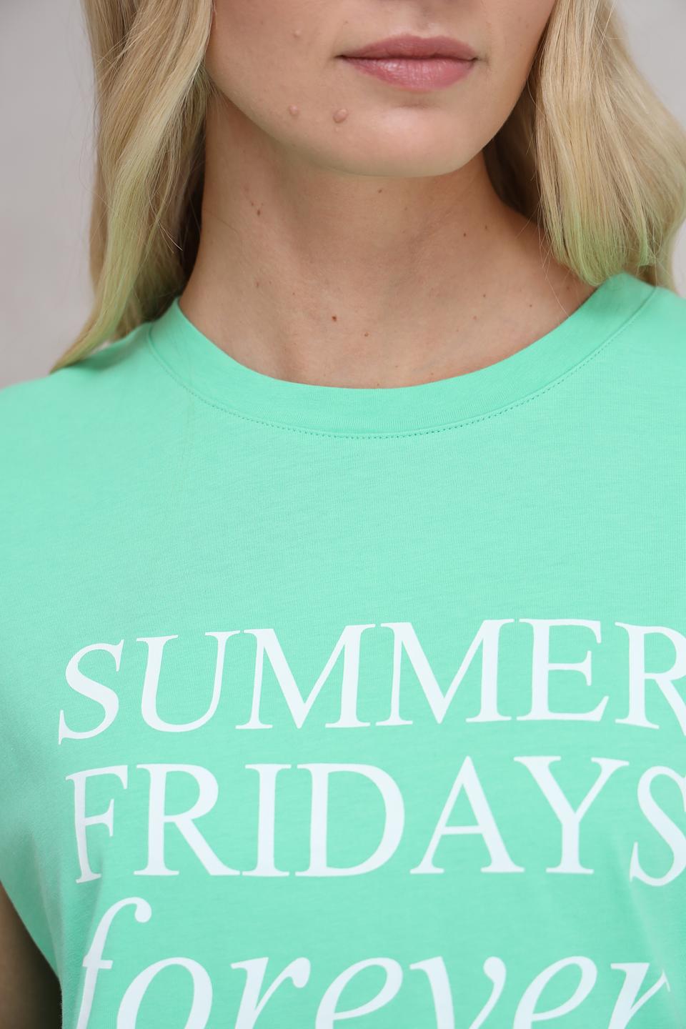 Футболка Marc Aurel мятная с принтом