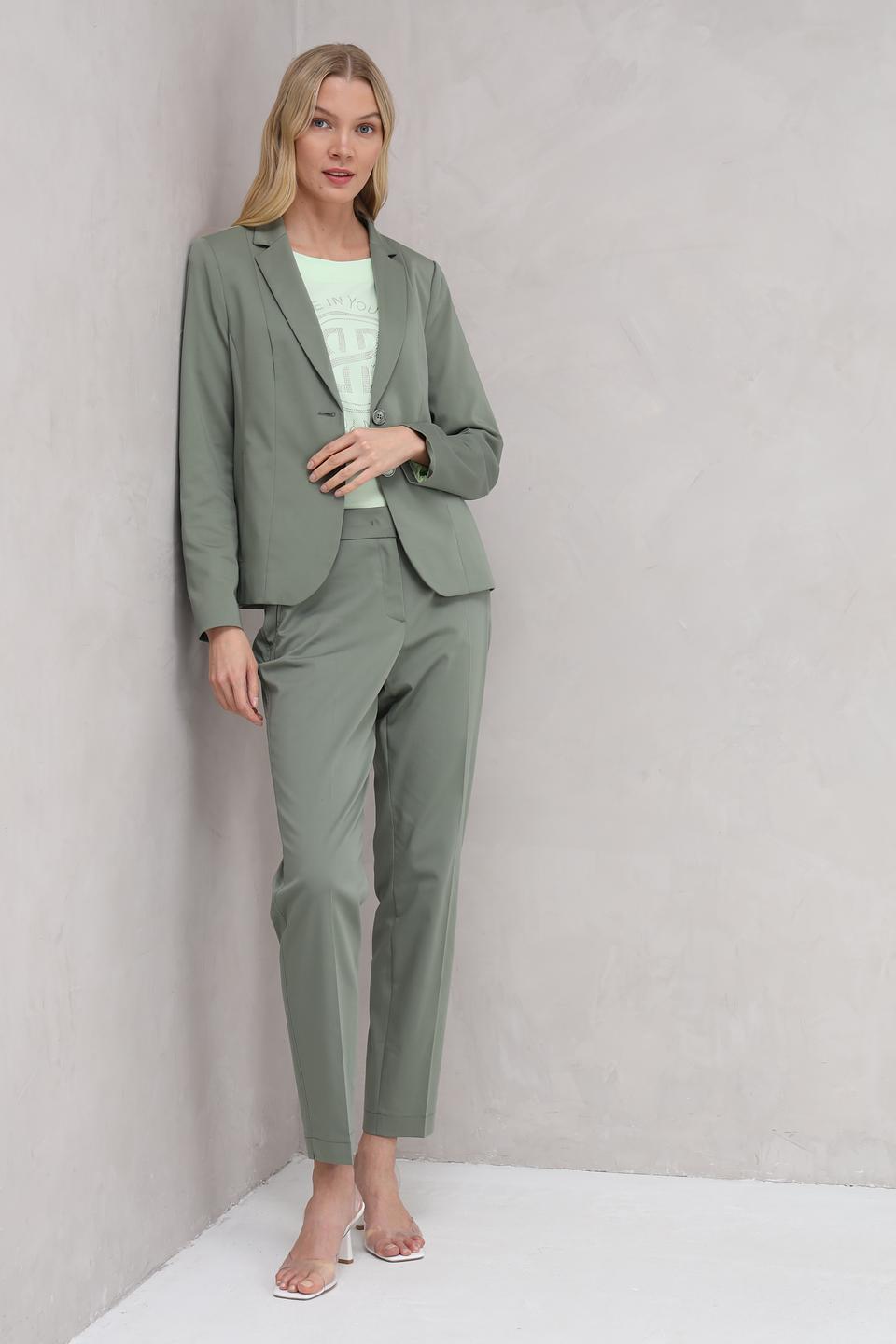 Жакет Bianca приталенный оливковый