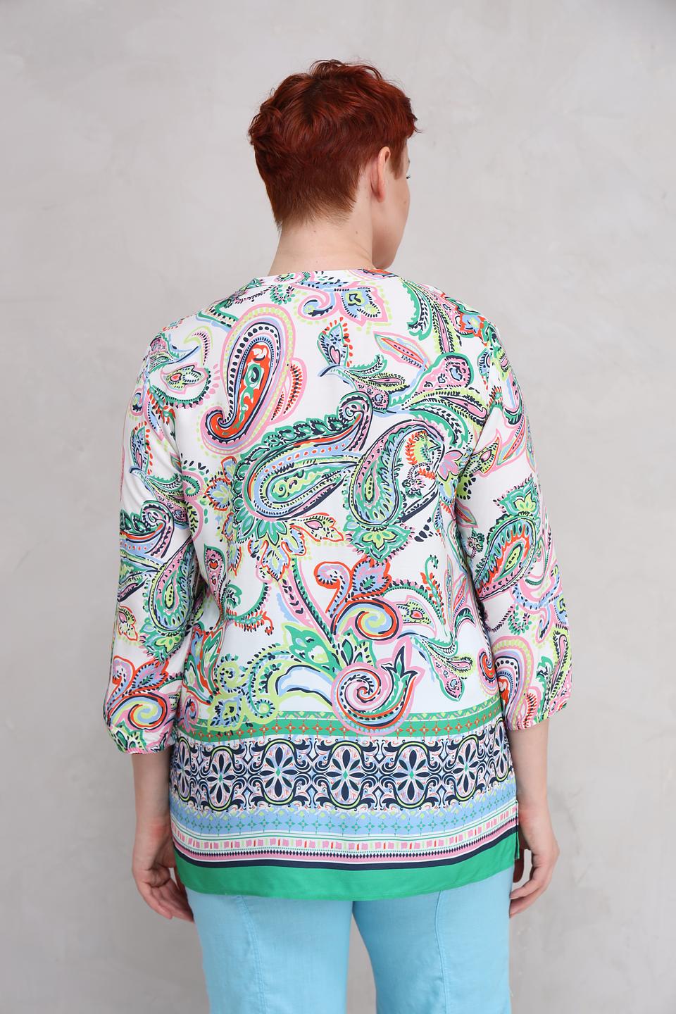 Блуза Lebek с пейсли белая