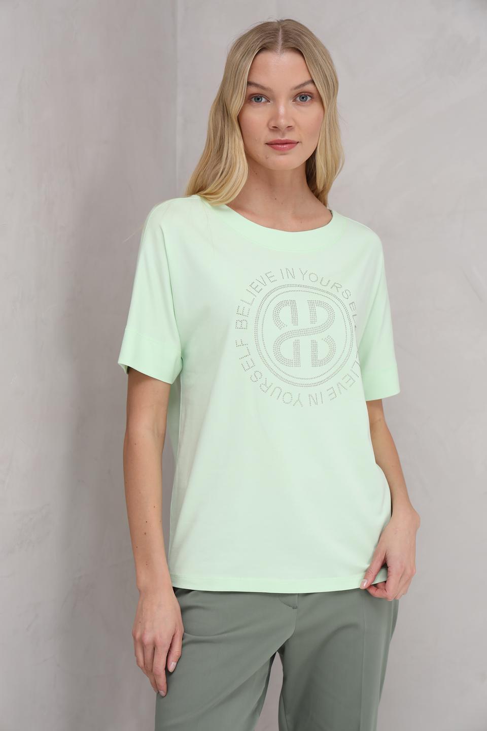 Футболка Bianca с логотипом мятная