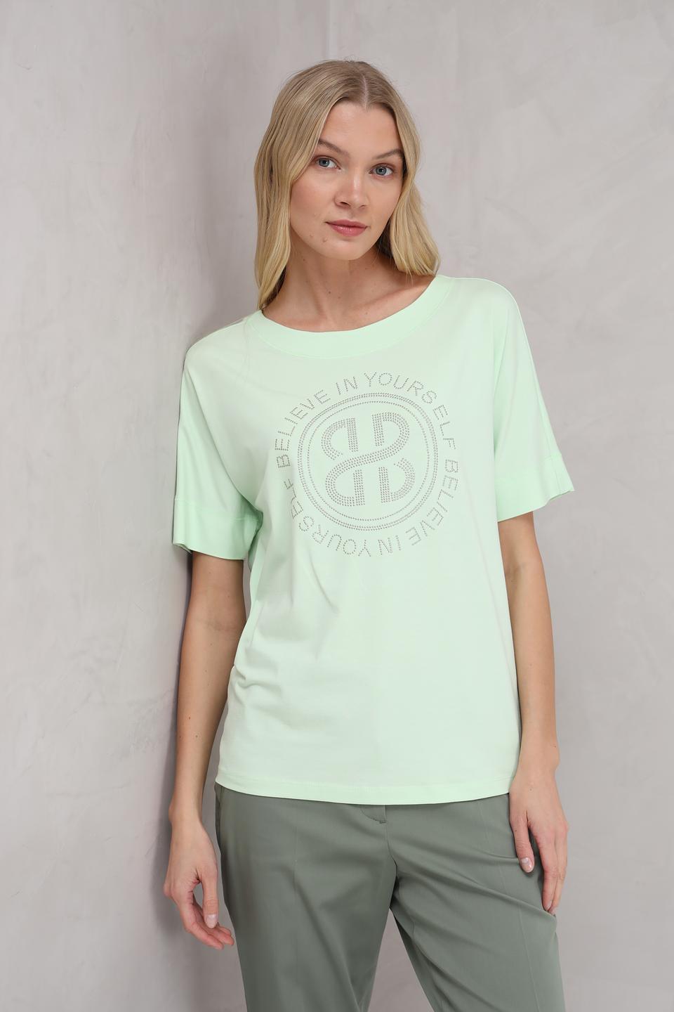 Футболка Bianca с логотипом мятная