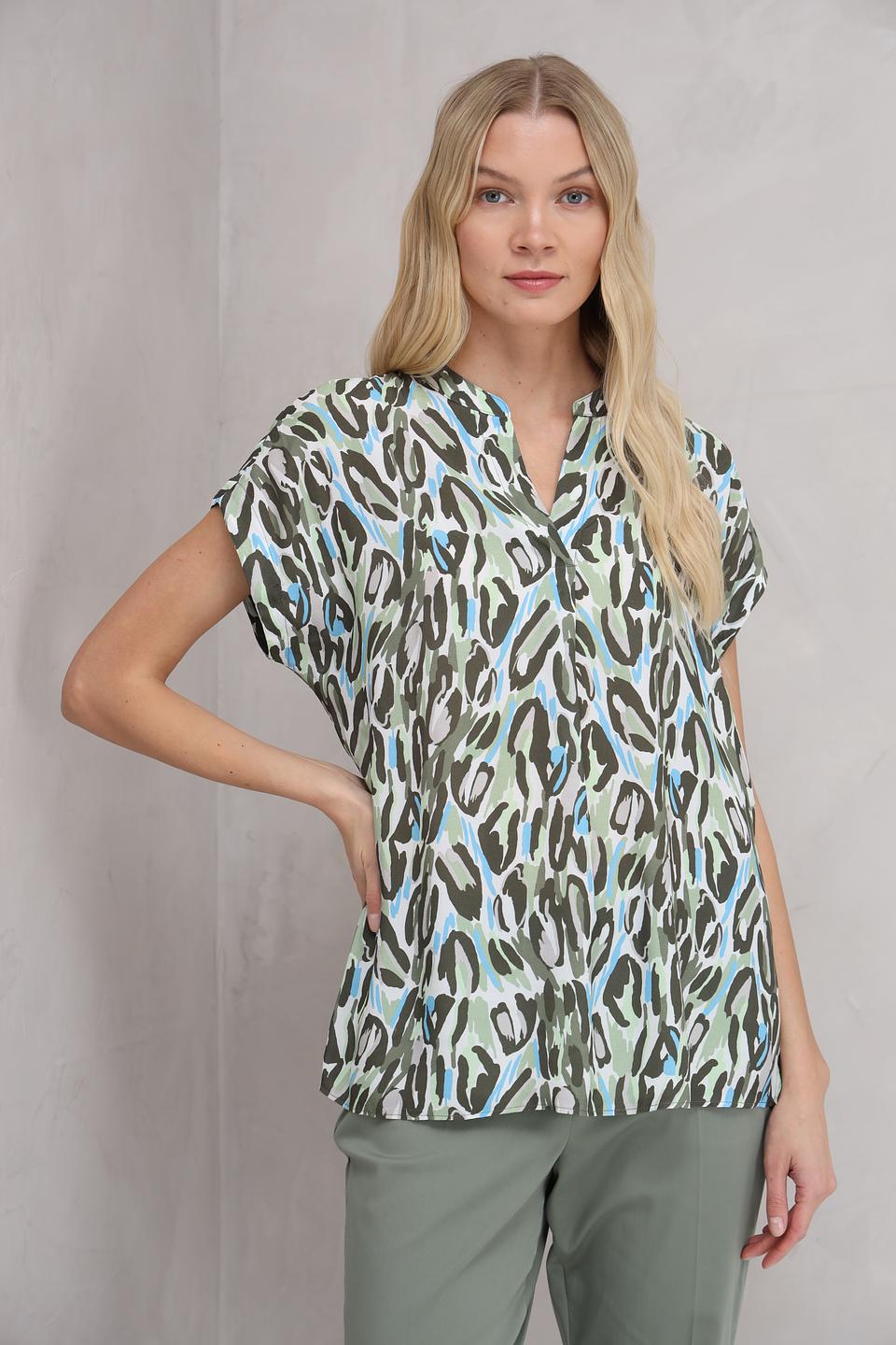 Блуза Bianca с леопардовым принтом