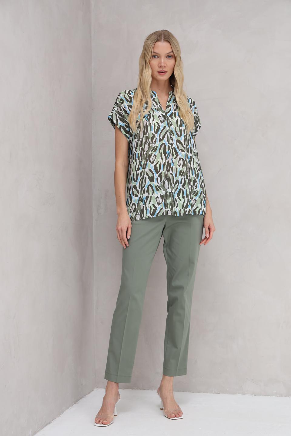 Блуза Bianca с леопардовым принтом