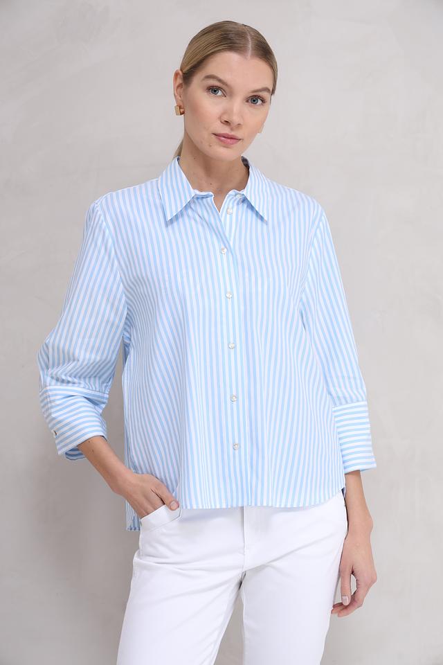 Блуза Tom Tailor в полоску голубую