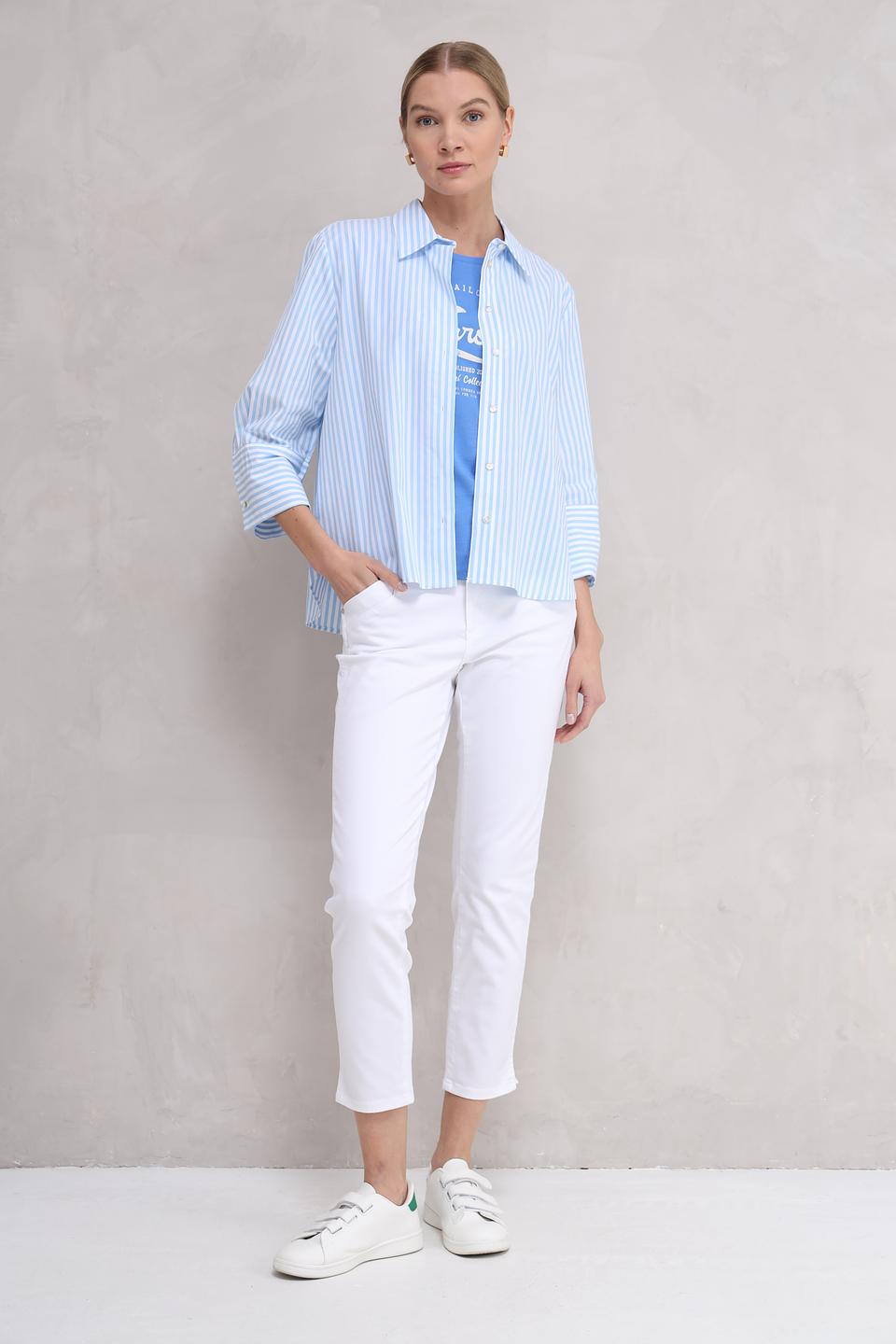 Блуза Tom Tailor в полоску голубую