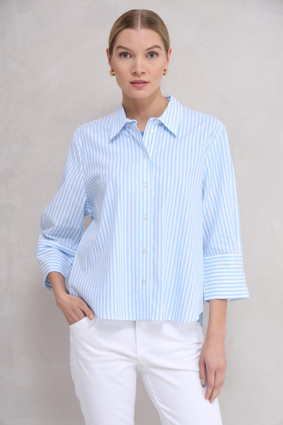 Блуза Tom Tailor в полоску голубую