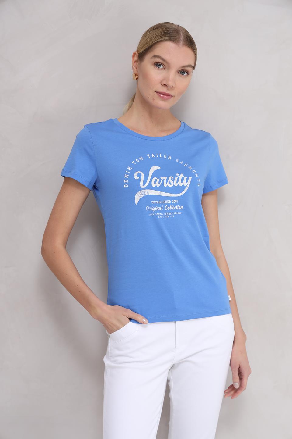 Футболка Tom Tailor Varsity голубая