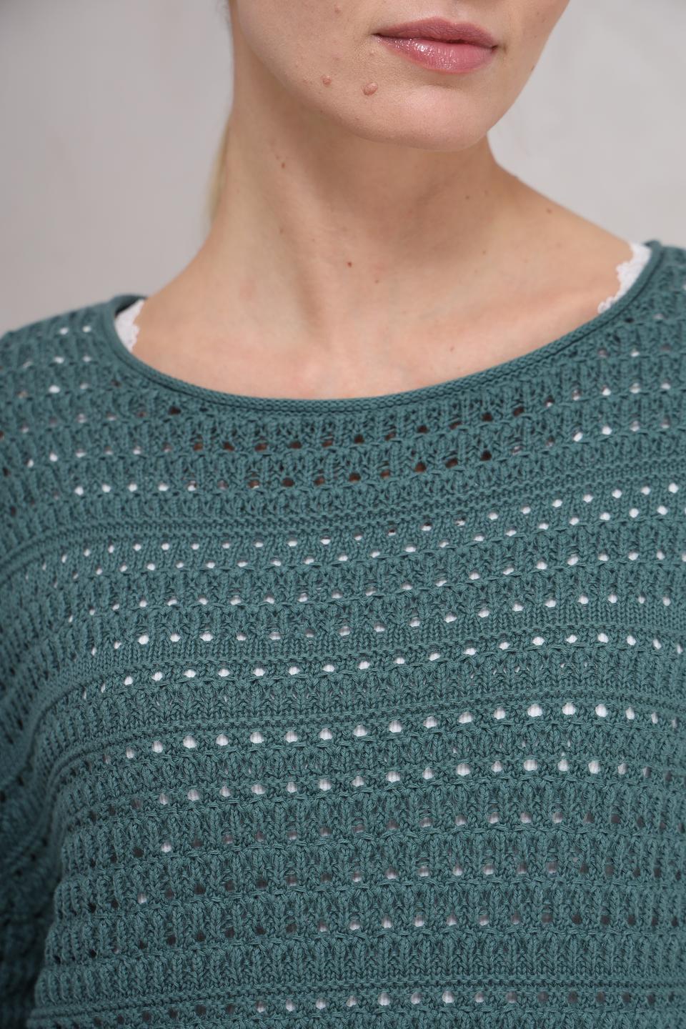 Пуловер Tom Tailor вязаный зелёный