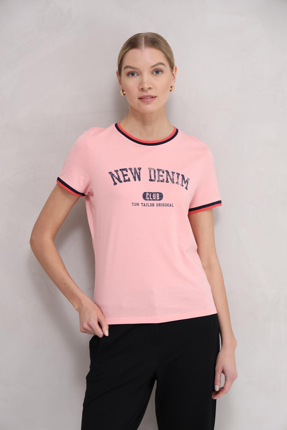 Футболка Tom Tailor denim розовый