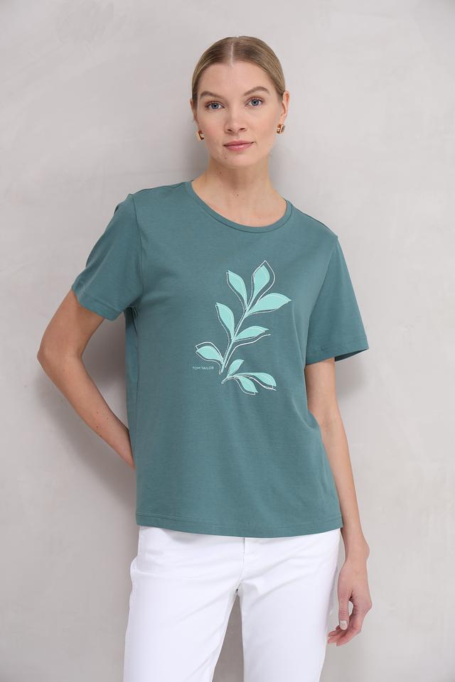 Футболка Tom Tailor с принтом, мятный