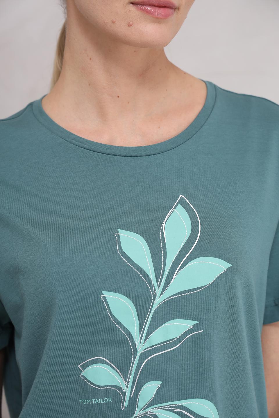 Футболка Tom Tailor с принтом, мятный