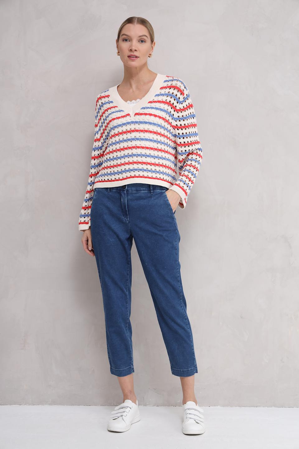 Пуловер Tom Tailor denim полосатый