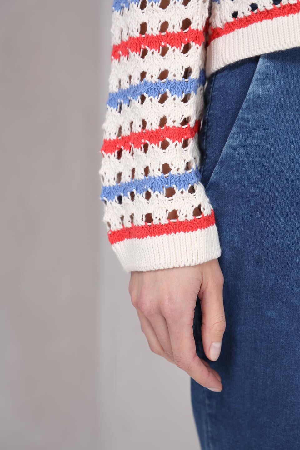 Пуловер Tom Tailor denim полосатый