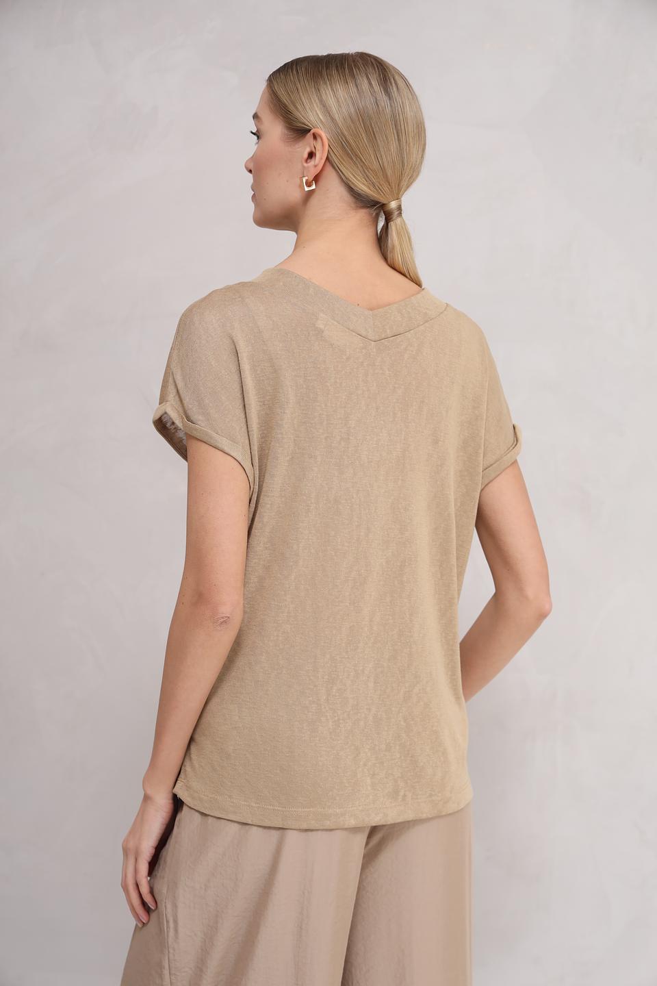 Топ Broadway V-образный бежевый