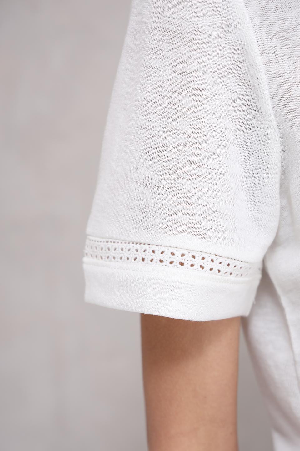 Футболка Broadway с кружевом белый