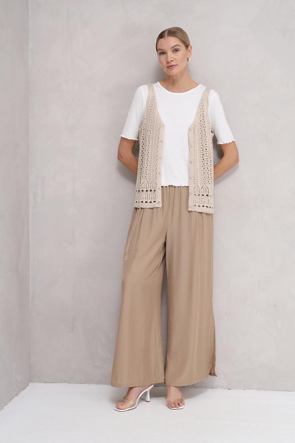 Топ Broadway вязаный бежевый