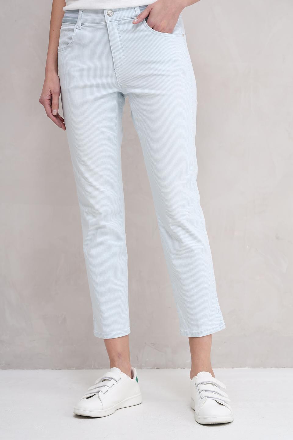 Джинсы Angels CROP SLIT голубые