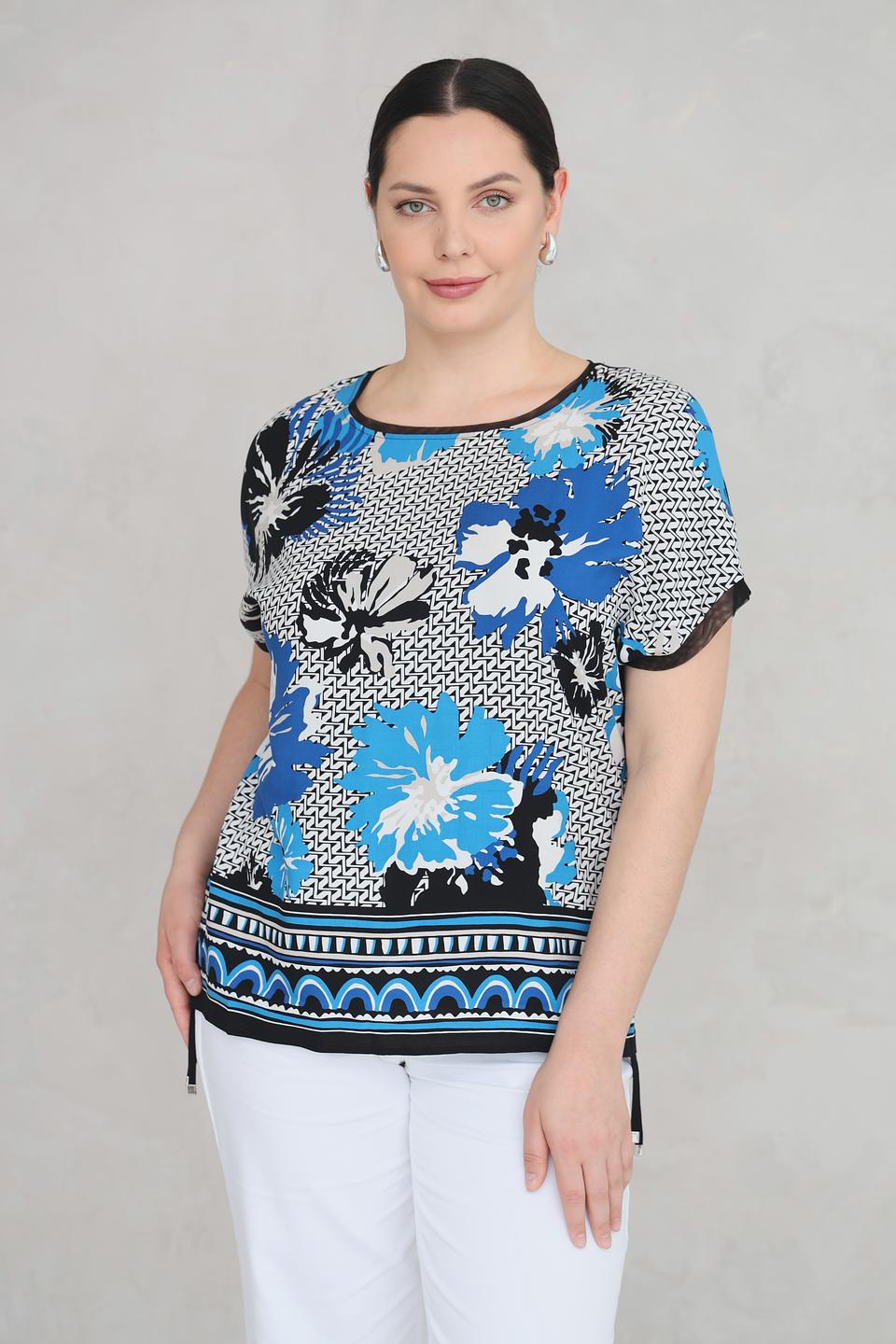 Блуза Via Appia DUE с цветочным принтом